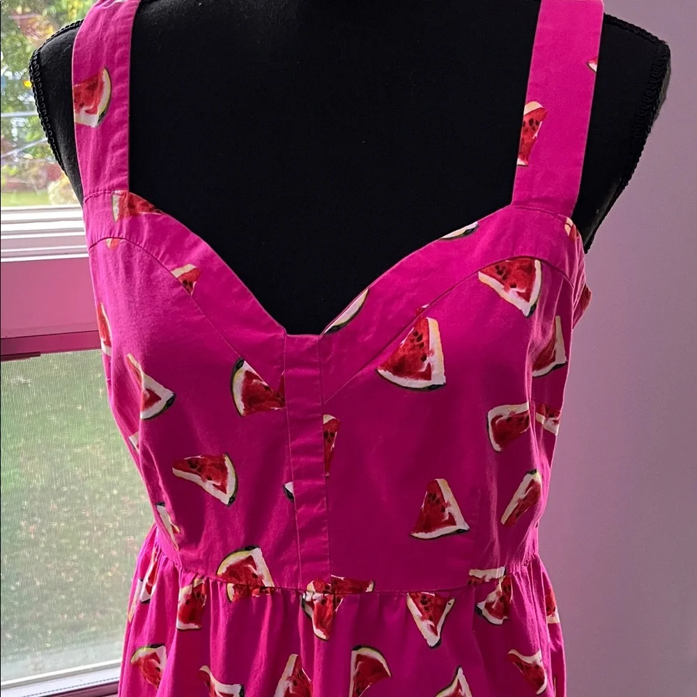 Color Me Courtney Watermelon 🍉 Print Maxi Dress sz 6 - Picture 5 of 7